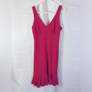 Retro Be Smart Red and White Polka Dot Dress